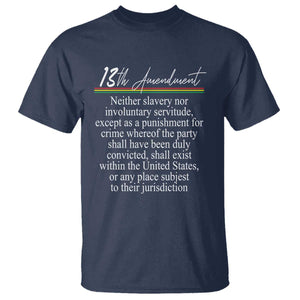 13th Amendment of U.S. Constitution T Shirt Juneteenth 1865 Black History TS11 Navy Print Your Wear