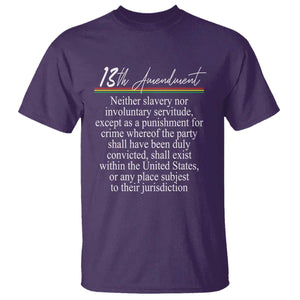 13th Amendment of U.S. Constitution T Shirt Juneteenth 1865 Black History TS11 Purple Print Your Wear