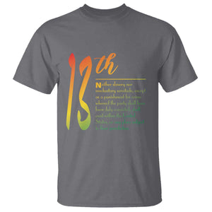 13th Amendment of U.S. Constitution T Shirt Juneteenth Black History TS11 Charcoal Print Your Wear