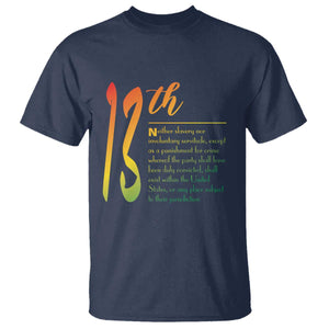 13th Amendment of U.S. Constitution T Shirt Juneteenth Black History TS11 Navy Print Your Wear