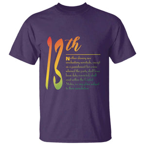 13th Amendment of U.S. Constitution T Shirt Juneteenth Black History TS11 Purple Print Your Wear