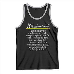 13th Amendment of U.S. Constitution Tank Top Juneteenth 1865 Black History TS11 Black Athletic Heather Print Your Wear