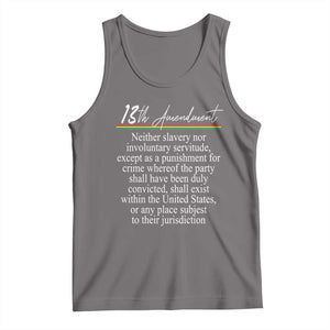 13th Amendment of U.S. Constitution Tank Top Juneteenth 1865 Black History TS11 Deep Heather Print Your Wear
