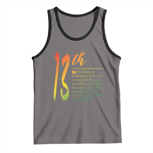 13th Amendment of U.S. Constitution Tank Top Juneteenth Black History TS11 Deep Heather Black Print Your Wear