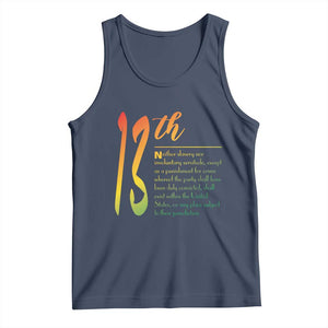 13th Amendment of U.S. Constitution Tank Top Juneteenth Black History TS11 Navy Print Your Wear