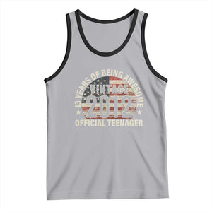 13th Birthday Tank Top Vintage 2012 Official Teenager 13 Years Of Being Awesome American Flag TS11 Athletic Heather Black Print Your Wear