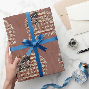13th Birthday 2026 Wrapping Paper Roll Vintage 2013 Limited Edition 13 Years Of Being Awesome TS11 Mocha Print Your Wear