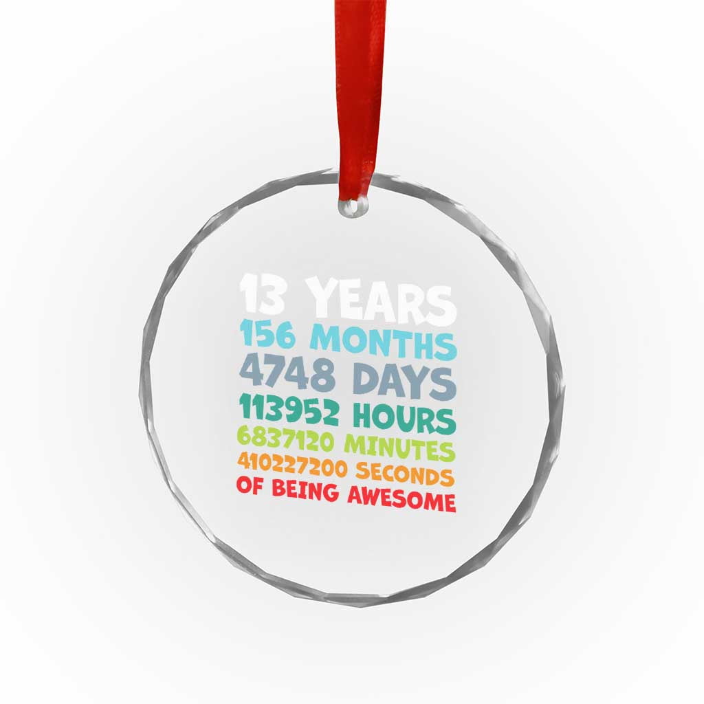 13th Birthday Crystal Glass Ornament 13 Year Old Bday Gifts Son Boy 13yr TS10 Print Your Wear