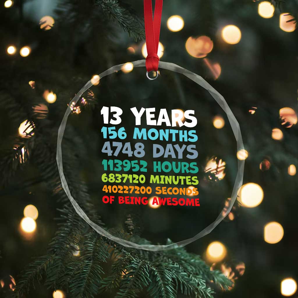 13th Birthday Crystal Glass Ornament 13 Year Old Bday Gifts Son Boy 13yr TS10 Print Your Wear