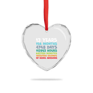 13th Birthday Heart Crystal Glass Ornament 13 Year Old Bday Gifts Son Boy 13yr TS10 Print Your Wear