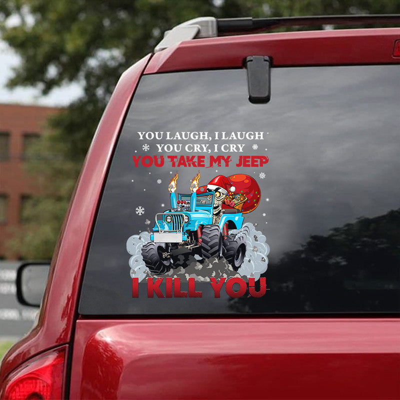 Personalized JP Decal You Take My JP I Kill You Christmas CTM package 13x13cm Custom - Printyourwear