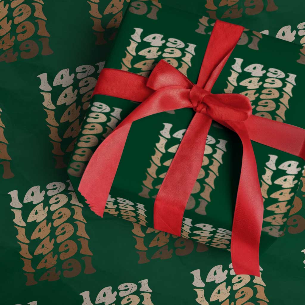 1491 Indigenous Peoples Day Wrapping Paper Roll Native American Heritage Pride