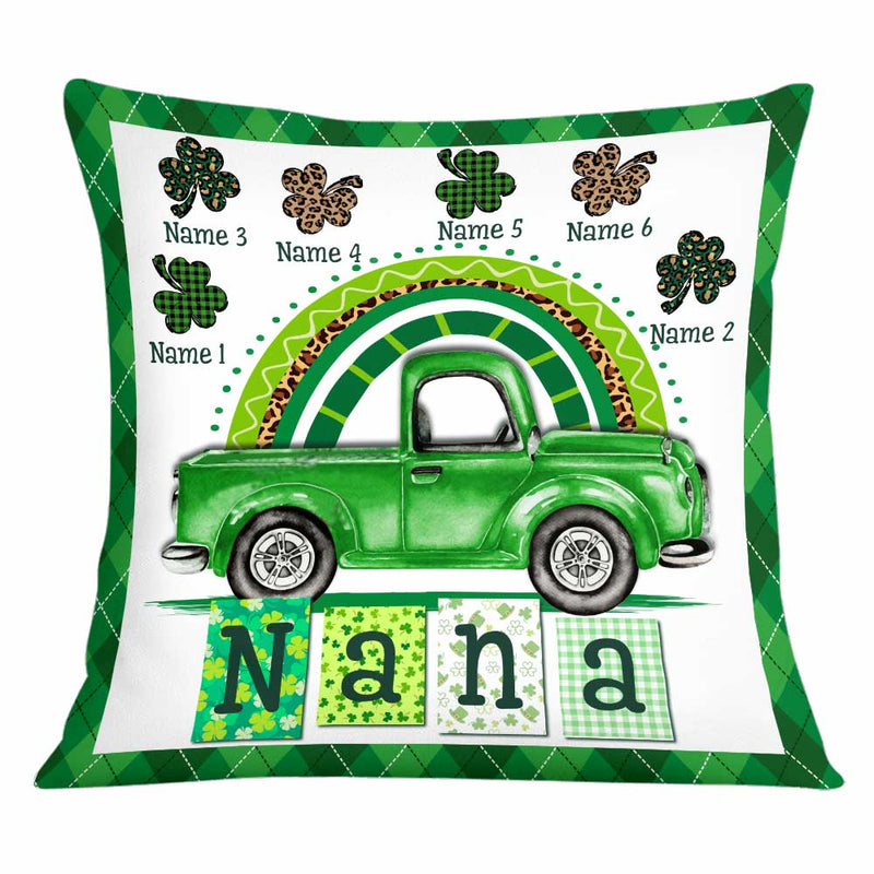 Personalized St Patricks Day Mom Grandma Pillow Cover CTM Custom - Printyourwear