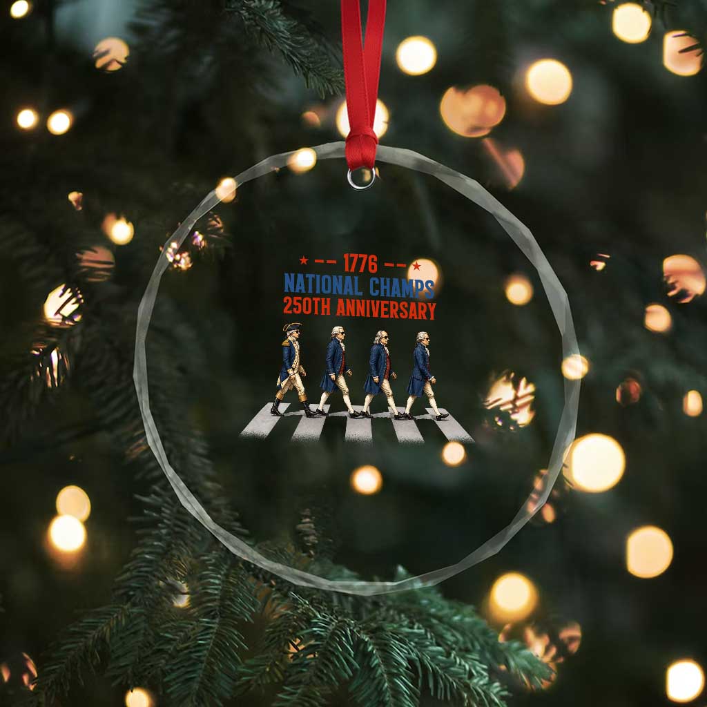 1776 National Champs Crystal Glass Ornament Funny Founding Father Roading Parody 4th of July TS14 Print Your Wear