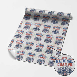 1776 National Champs Wrapping Paper Roll Funny Founding Fathers Sunglasses Patriotic 4th of July