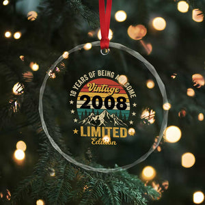 18th Birthday Crystal Glass Ornament Vintage 2008 Limited Edition Retro 18 Years Of Being Awesome Mountain