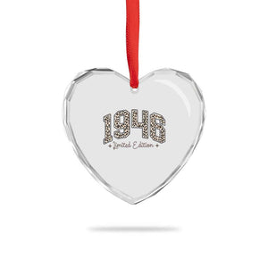 1946 Retro Birthday Heart Crystal Glass Ornament 80 Year Old Leopard 80th Birthday Gifts For Women TS10 Print Your Wear