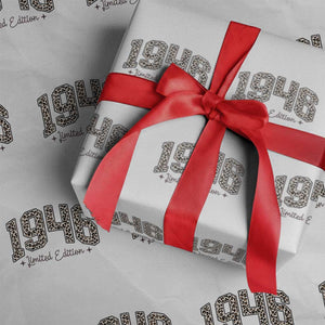 1946 Retro Birthday Wrapping Paper Roll 80 Year Old Leopard 80th Birthday Gifts For Women TS10 White Print Your Wear