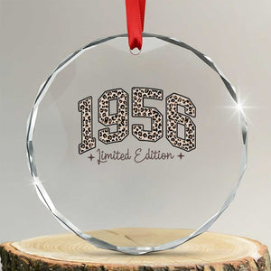 1956 Retro Birthday Crystal Glass Ornament 70 Year Old Leopard 70th Birthday Gifts For Women TS10 Transparent Glass 3'' Circle Print Your Wear