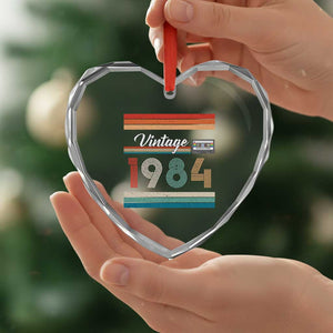 1984 Retro Birthday Heart Crystal Glass Ornament Vintage 42th Birthday Gift Classic 90s Style TS10 Print Your Wear