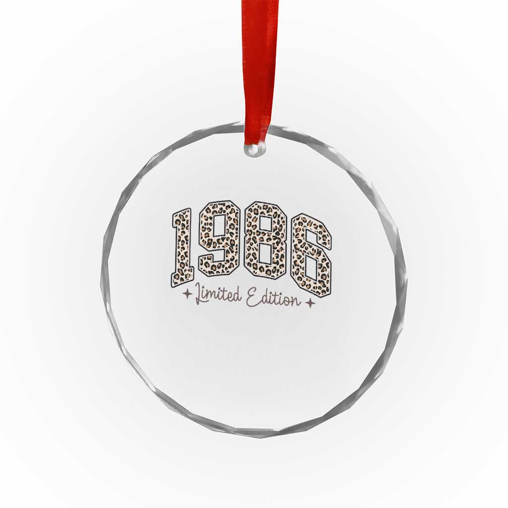 1986 Retro Birthday Crystal Glass Ornament 40 Year Old Leopard 40th Birthday Gifts For Women TS10 Print Your Wear