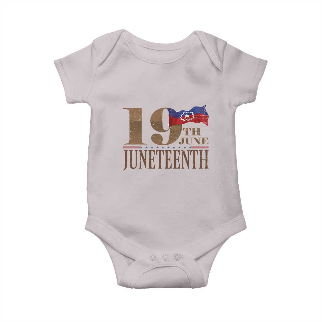 19th June Juneteenth Freedom Day Baby Onesie Juneteenth Flag TS11 Ice Gray Print Your Wear
