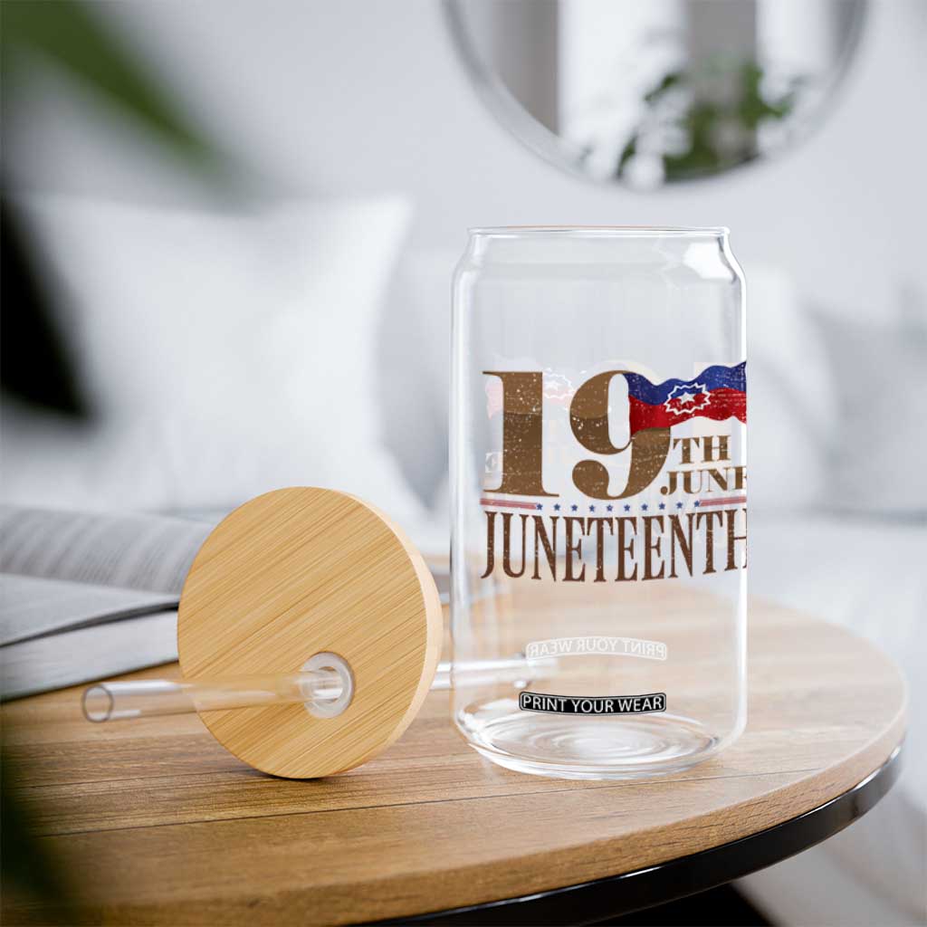 19th June Juneteenth Freedom Day Glass Can Juneteenth Flag TS11 Print Your Wear