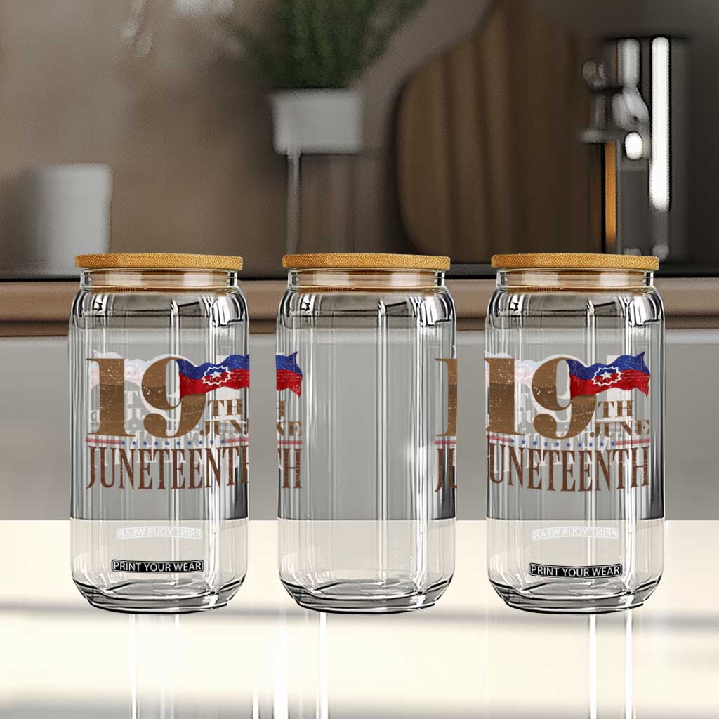 19th June Juneteenth Freedom Day Glass Can Juneteenth Flag TS11 Print Your Wear