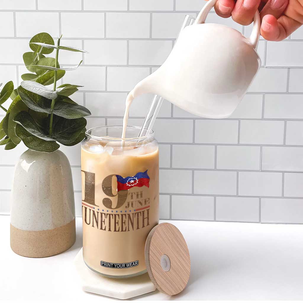 19th June Juneteenth Freedom Day Glass Can Juneteenth Flag TS11 Print Your Wear