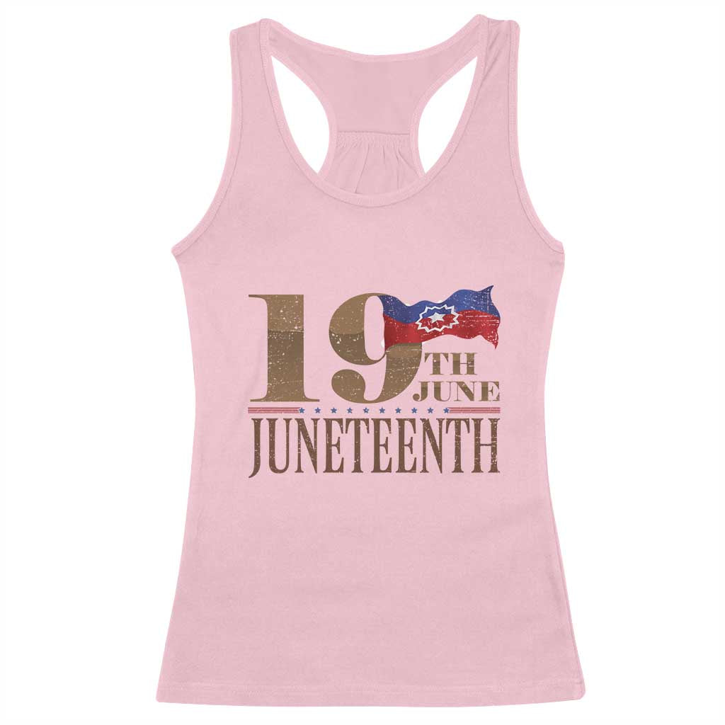 19th June Juneteenth Freedom Day Racerback Tank Top Juneteenth Flag TS11 Light Pink Print Your Wear
