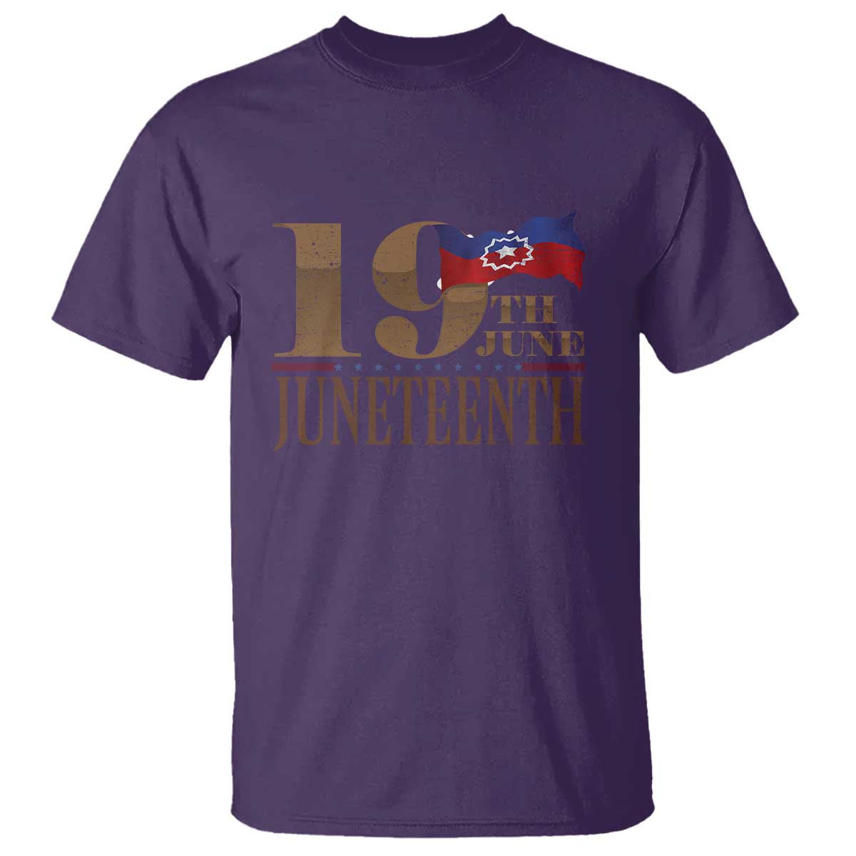 19th June Juneteenth Freedom Day T Shirt Juneteenth Flag TS11 Purple Print Your Wear