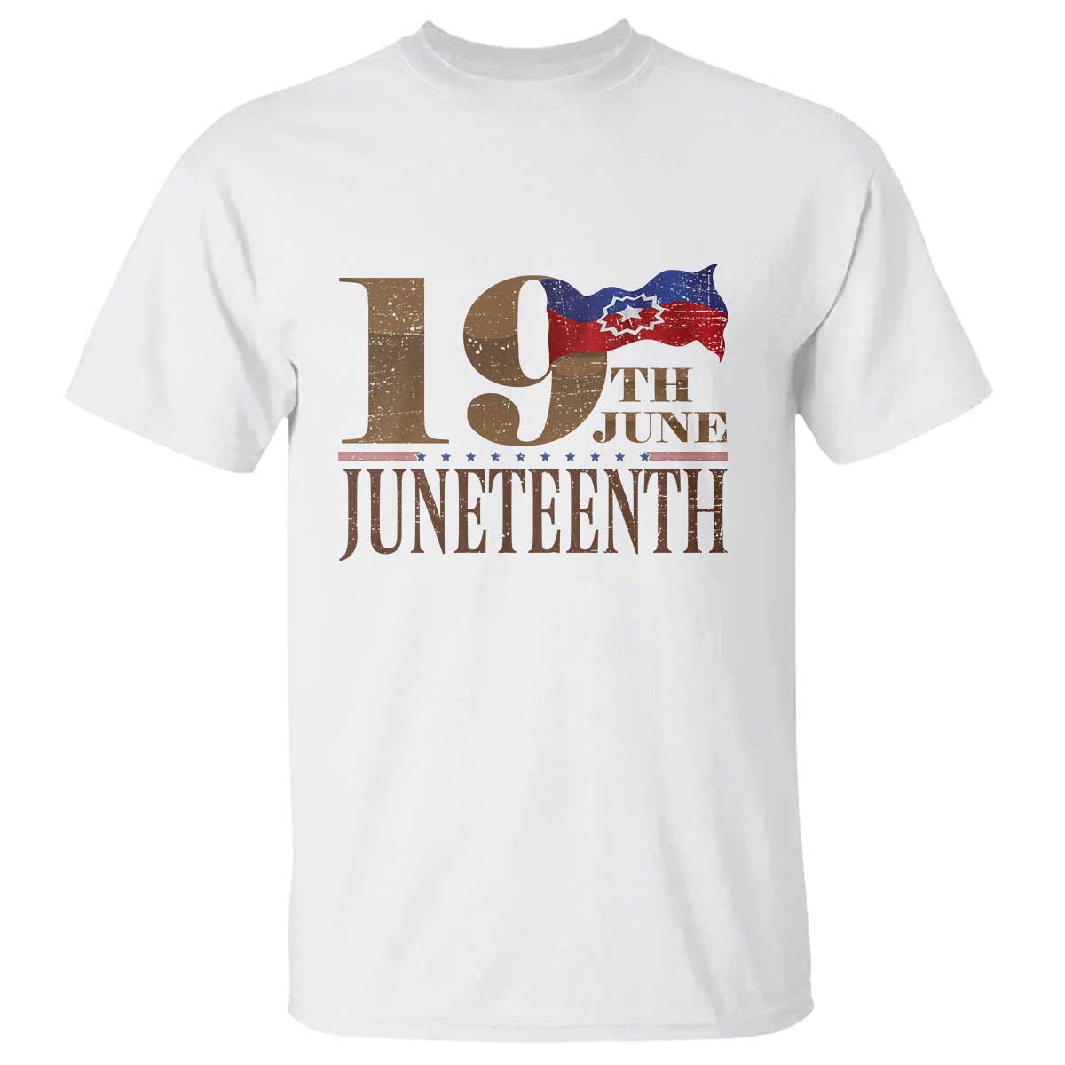 19th June Juneteenth Freedom Day T Shirt Juneteenth Flag TS11 White Print Your Wear