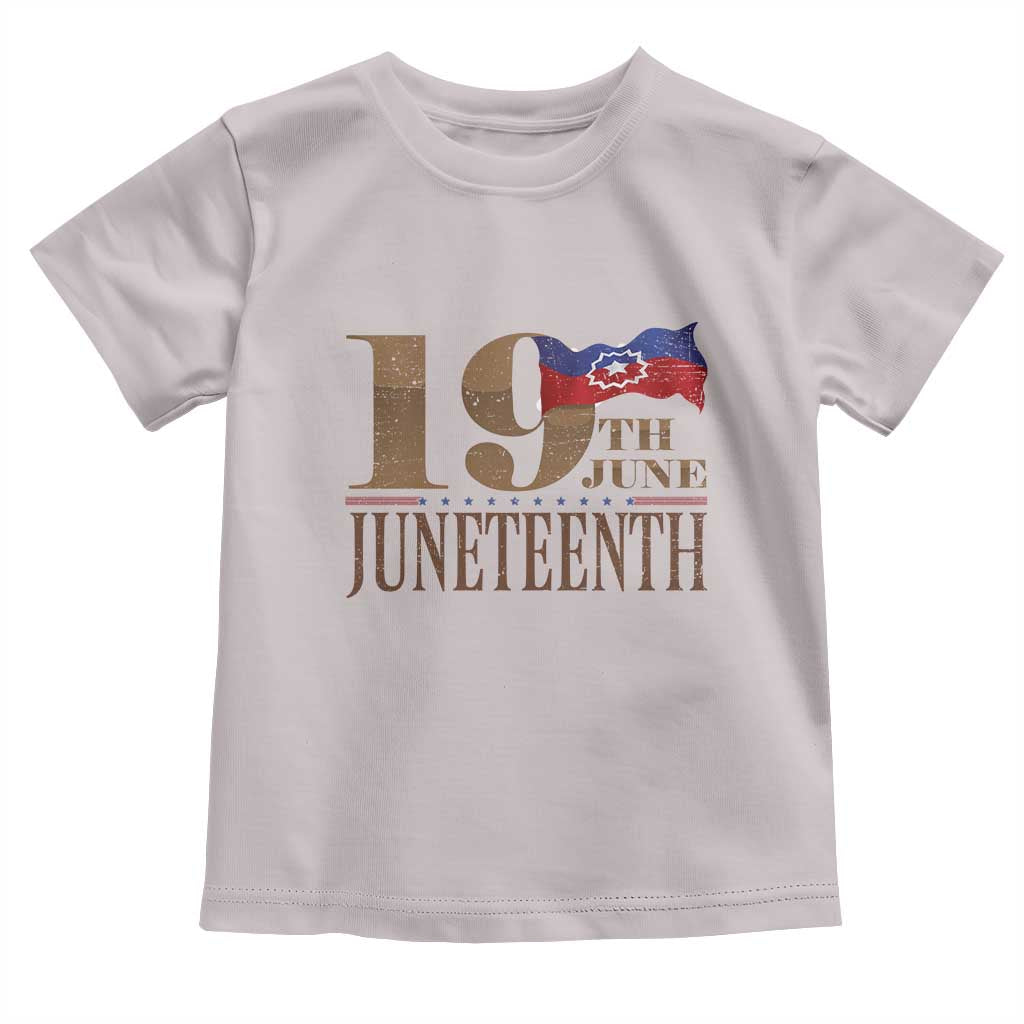 19th June Juneteenth Freedom Day Toddler T Shirt Juneteenth Flag TS11 Ice Gray Print Your Wear
