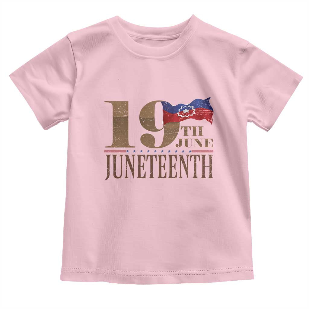 19th June Juneteenth Freedom Day Toddler T Shirt Juneteenth Flag TS11 Light Pink Print Your Wear