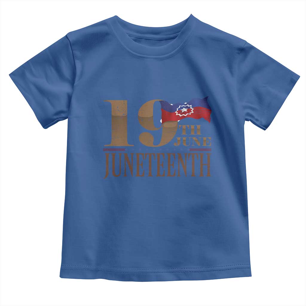 19th June Juneteenth Freedom Day Toddler T Shirt Juneteenth Flag TS11 Royal Blue Print Your Wear