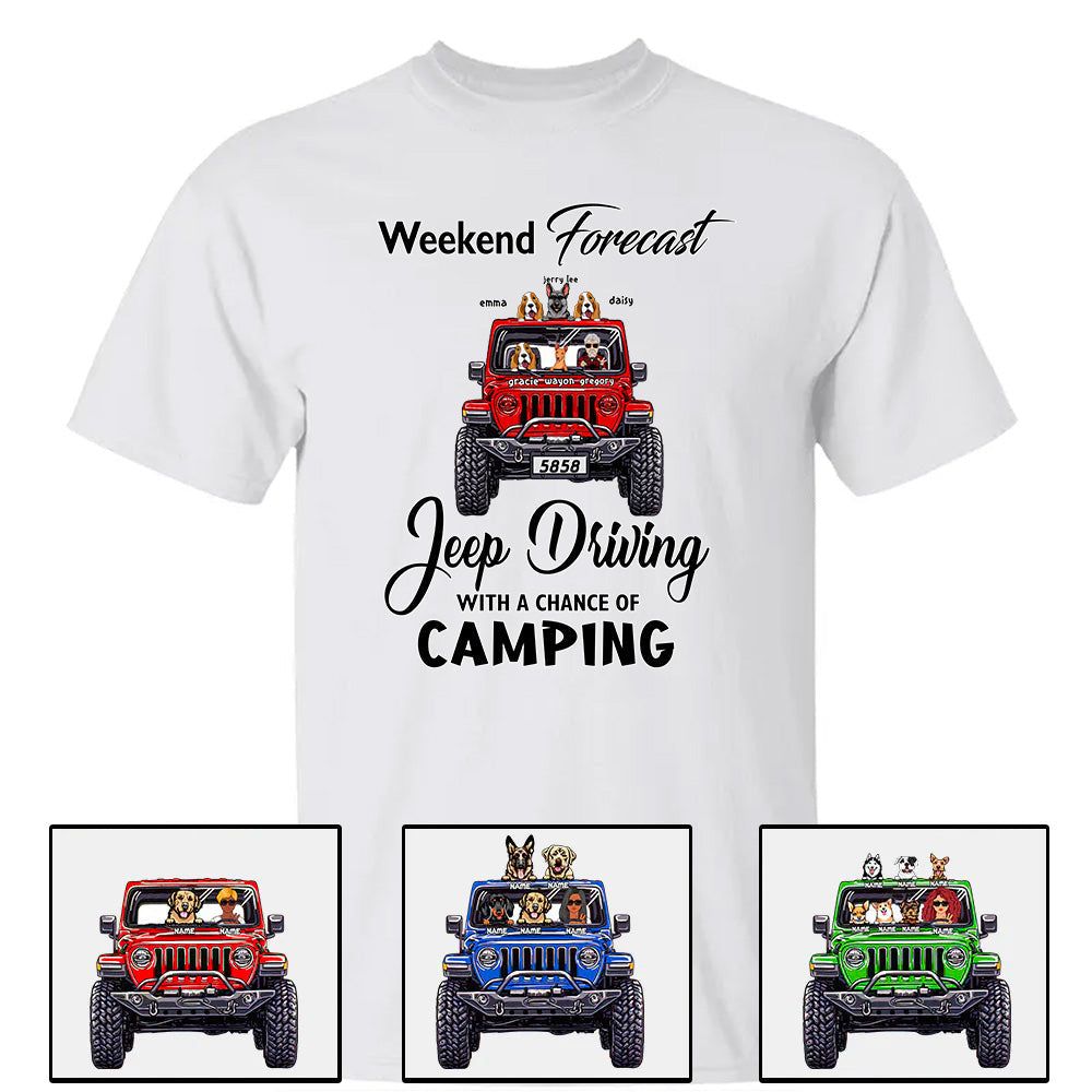 Custom JP Shirts, Weekend Forecast JP Driving With A Chance Of Camping, JP Dog JP Cat Apparel CTM00 Hoodie Youth Custom - Printyourwear