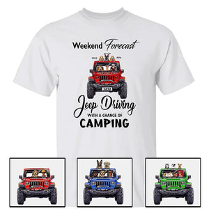 Custom JP Shirts, Weekend Forecast JP Driving With A Chance Of Camping, JP Dog JP Cat Apparel CTM00 Hoodie Youth Custom - Printyourwear