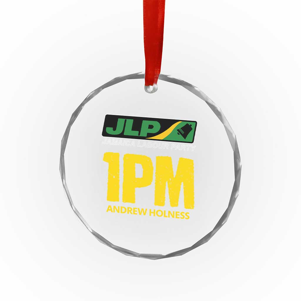 1PM Andrew Holness Crystal Glass Ornament Support JLP Jamaica Labour Party TS02 Print Your Wear