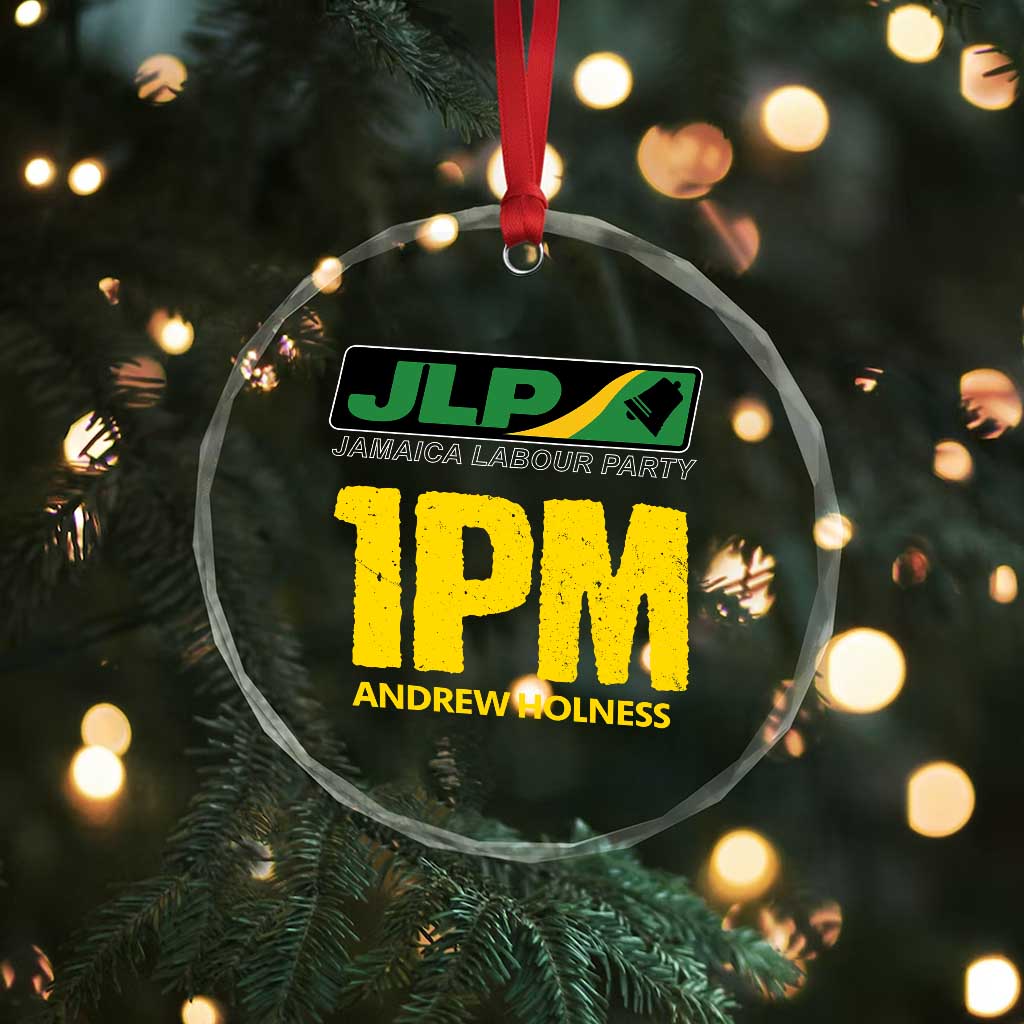 1PM Andrew Holness Crystal Glass Ornament Support JLP Jamaica Labour Party TS02 Print Your Wear