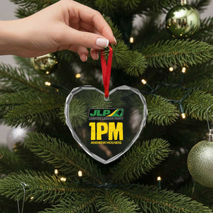 1PM Andrew Holness Heart Crystal Glass Ornament Support JLP Jamaica Labour Party TS02 Print Your Wear