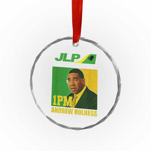 1PM Andrew Holness JPL Supporter Crystal Glass Ornament Jamaica Labor Party Jamaican Political Pride TS02 Print Your Wear