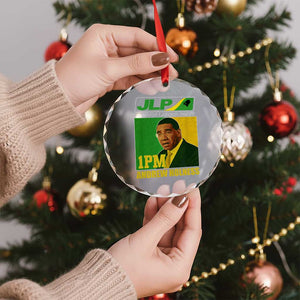 1PM Andrew Holness JPL Supporter Crystal Glass Ornament Jamaica Labor Party Jamaican Political Pride TS02 Print Your Wear