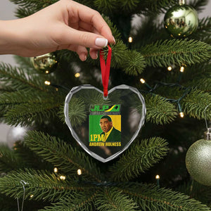 1PM Andrew Holness JPL Supporter Heart Crystal Glass Ornament Jamaica Labor Party Jamaican Political Pride TS02 Print Your Wear