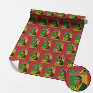 1PM Andrew Holness JPL Supporter Wrapping Paper Roll Jamaica Labor Party Jamaican Political Pride TS02 Red Print Your Wear