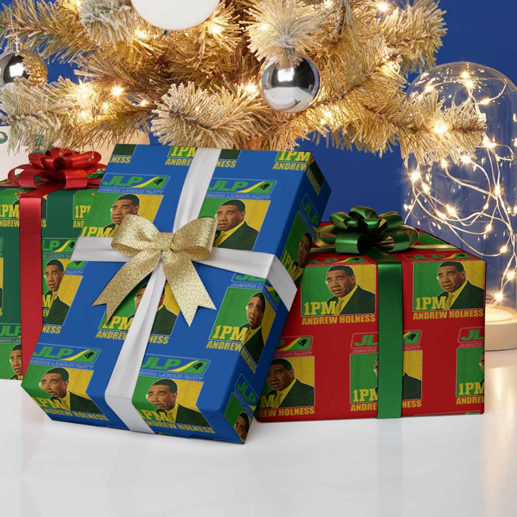 1PM Andrew Holness JPL Supporter Wrapping Paper Roll Jamaica Labor Party Jamaican Political Pride TS02 Print Your Wear