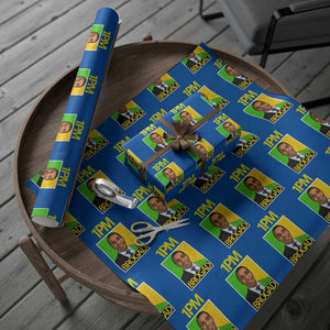 1PM BROGAD JLP Supporter Andrew Holness Wrapping Paper Roll Jamaica Labor Party Politics TS02 Blue Print Your Wear