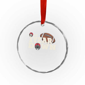1st Year Down Football Crystal Glass Ornament Touchdown One First Birthday Infant Baby Boy TS10 Print Your Wear