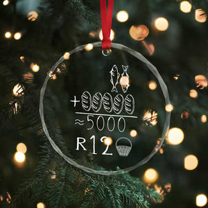 2 Fishes 5 Breads Jesus Feeds The 5000 Christian Bible Verses Crystal Glass Ornament TS11 Print Your Wear