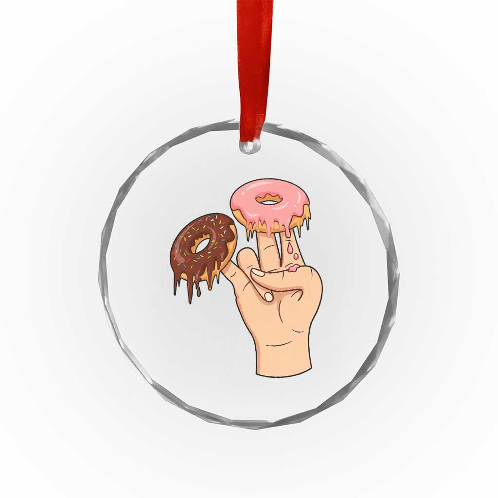 2 In The Pink 1 In The Stink Crystal Glass Ornament Funny Donut Adult Humor TS12 Print Your Wear