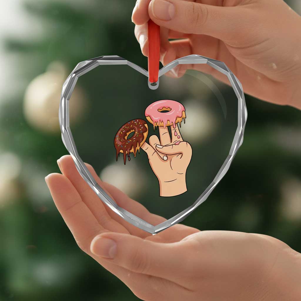 2 In The Pink 1 In The Stink Heart Crystal Glass Ornament Funny Donut Adult Humor TS12 Print Your Wear